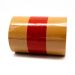 Yellow Ochre and Red Banded Pipe Identification Tape 150mm - R M Labels - ID500C150